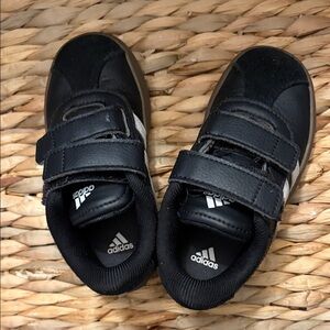 Adidas Kids Black Velcro Sneakers